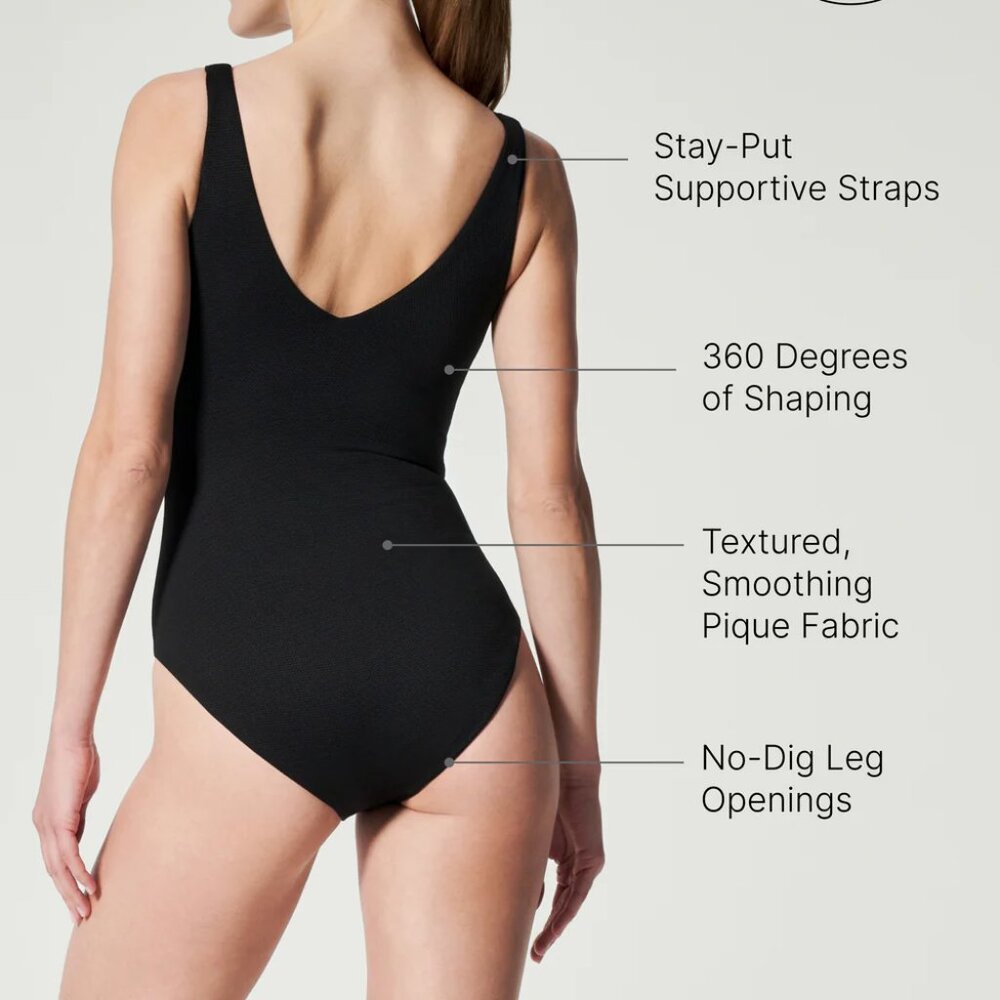 Black Spanx Swimsuit, XL